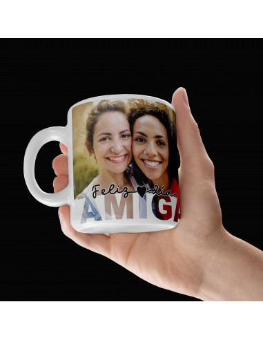 Taza foto día del amigo