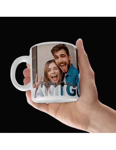 Taza foto día del amigo
