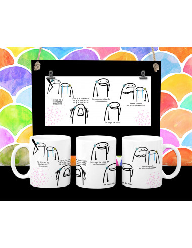 Taza meme flork te dije bloquealo