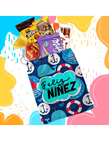 Bolsitas estampadas feliz día de la niñez