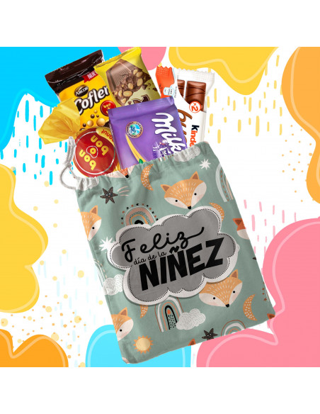 Bolsitas estampadas feliz día de la niñez