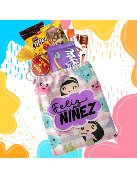 Bolsitas estampadas feliz día de la niñez