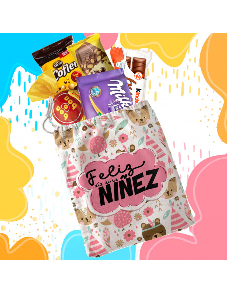 Bolsitas estampadas feliz día de la niñez