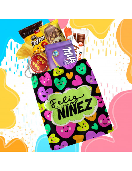 Bolsitas estampadas feliz día de la niñez