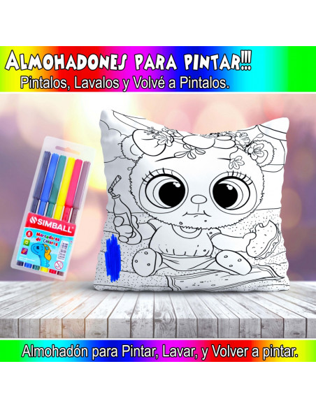 ALMOHADONES PARA COLOREAR PACK 2