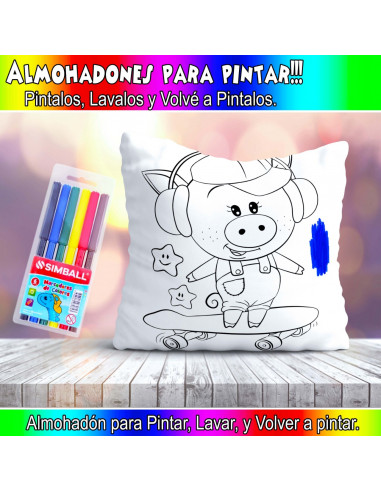 ALMOHADONES PARA COLOREAR PACK 2