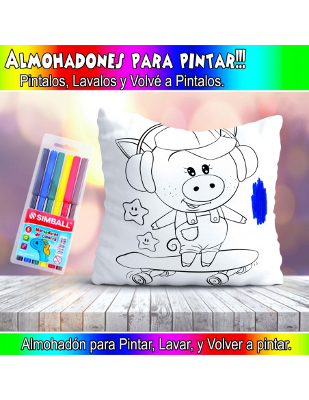 ALMOHADONES PARA COLOREAR PACK 2