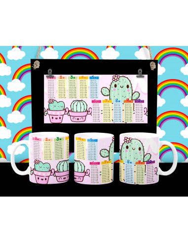 Taza infantiles tabla pack 1