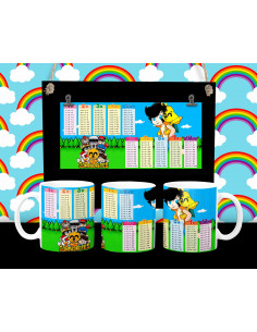 Taza infantiles tabla pack 1 2
