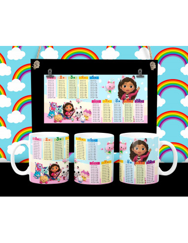 Taza infantiles tabla pack 1