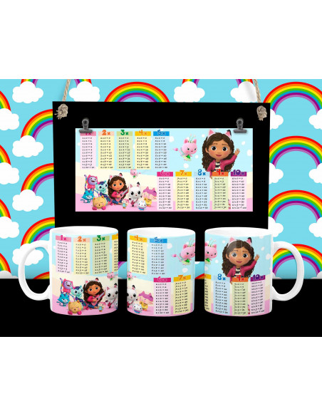 Taza infantiles tabla pack 1