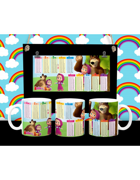 Taza infantiles tabla pack 1