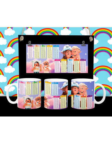 Taza infantiles tabla pack 1