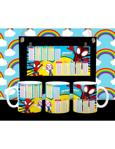 Taza infantiles tabla pack 1