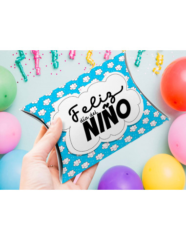Caja almohada feliz día del niño