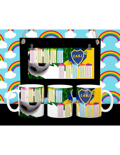 Taza infantiles tabla pack 2