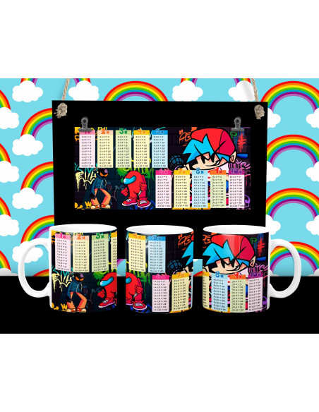 Taza infantiles tabla pack 2