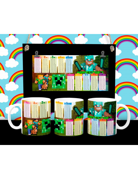 Taza infantiles tabla pack 2