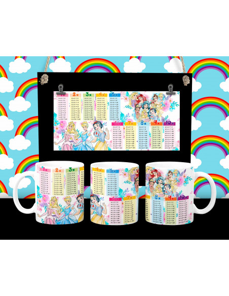 Taza infantiles tabla pack 2