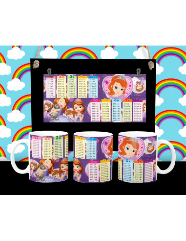 Taza infantiles tabla pack 2