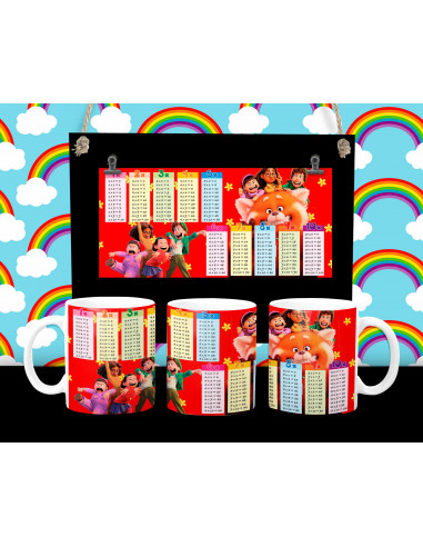 Taza infantiles tabla pack 2