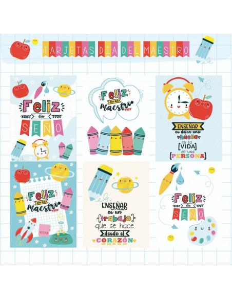 Tag tarjetas día del maestro
