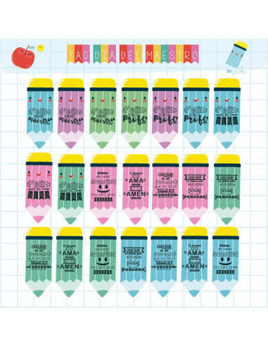 Tag tarjetas día del maestro