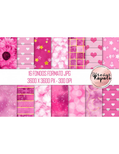 46 FONDOS - ROSA GRIS Y CELESTE