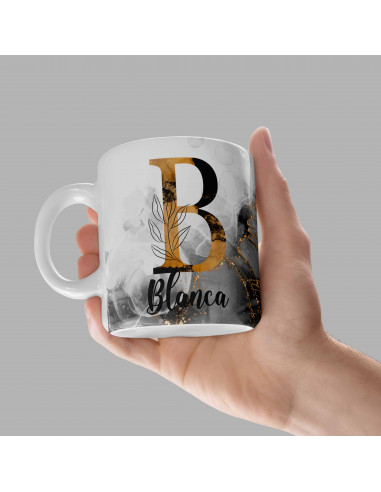 Tazas iniciales Negro Dorado