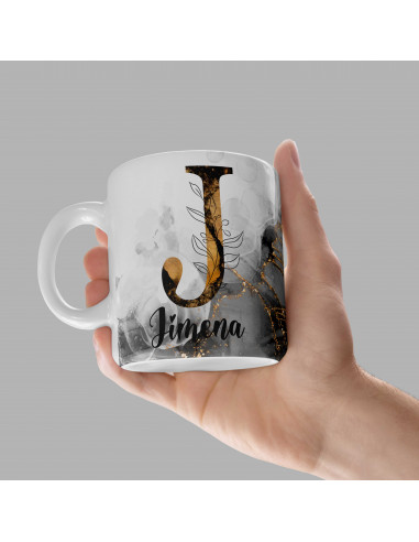 Tazas iniciales Negro Dorado