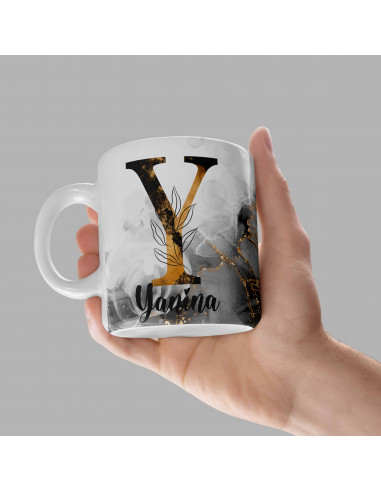 Tazas iniciales Negro Dorado