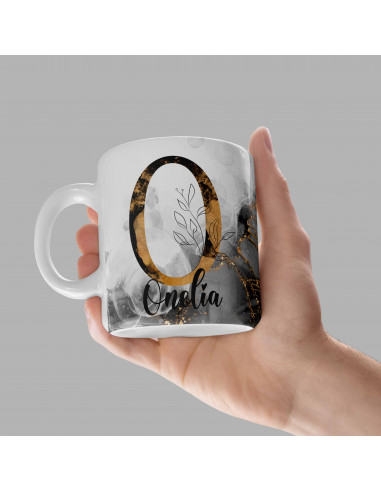 Tazas iniciales Negro Dorado