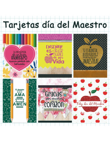 Tarjetas día del maestro