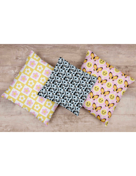 Almohadones estampados femenimos