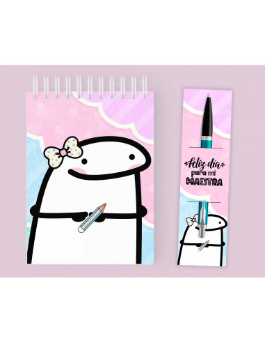 Anotadores y Porta Lapicera flork...