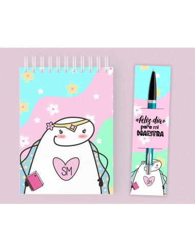 Anotadores y Porta Lapicera flork...