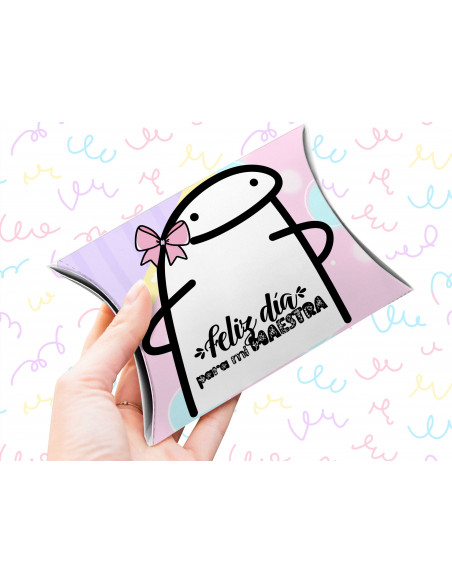 Caja almohada día del maestro flork