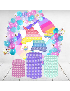 Decoración mesa pop it nena