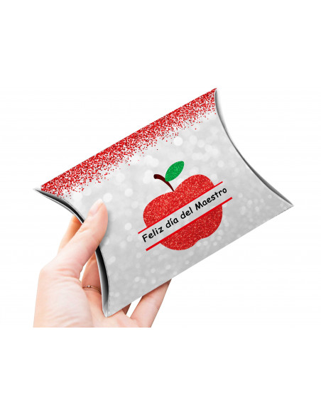Caja almohada día del maestro