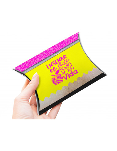 Caja almohada día del maestro