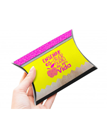 Caja almohada día del maestro