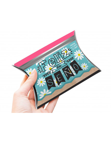 Caja almohada día del maestro