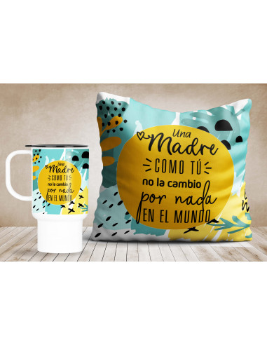 Día de la madre almohadón jarro