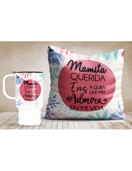 Día de la madre almohadón jarro