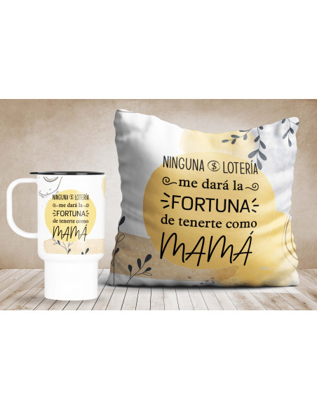 Día de la madre almohadón jarro