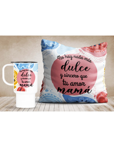 Día de la madre almohadón jarro