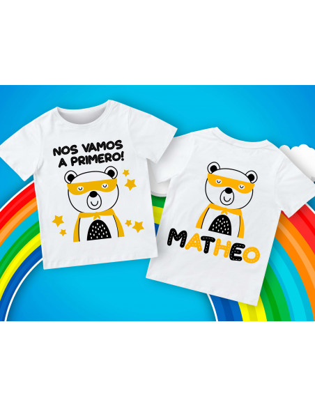 Remera egresadito superhéroes animalitos