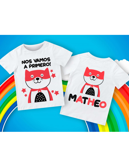 Remera egresadito superhéroes animalitos