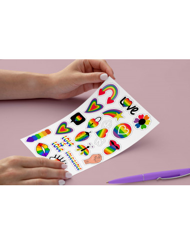 Stikers flork pride kawaii