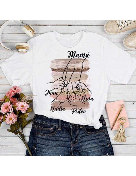 Remeras manos día de la madre